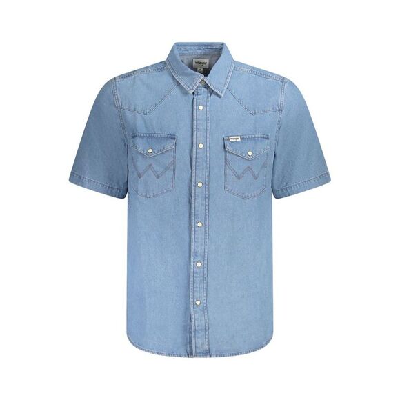 Wrangler Azzurro Cotton Men Men's Shirt